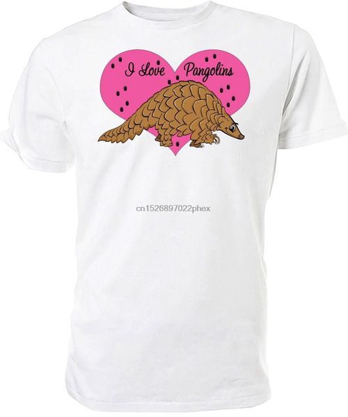 

i love pangolins t shirt classic round neck short sleeved choice of sizes and colours men t shirt