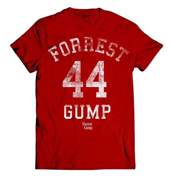 

forrest gump '44' t-shirt - new & official2020 summer new men cotton short sleeve t-shirt brand fashion casual tees