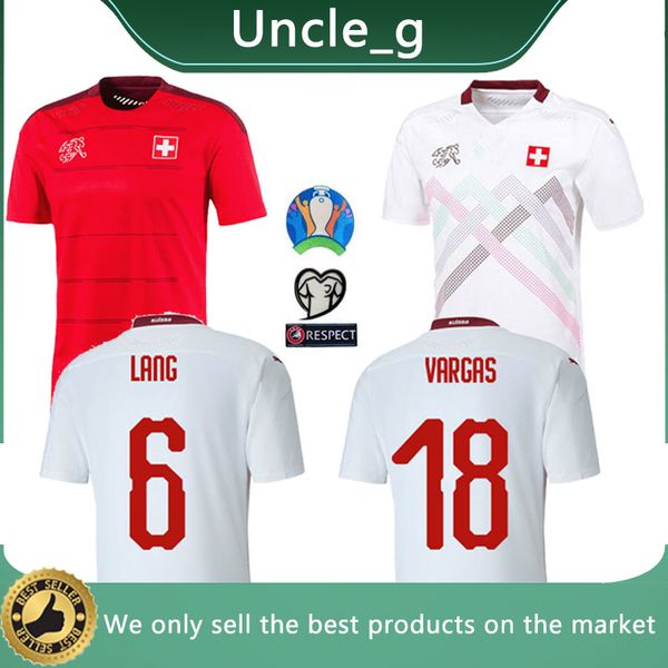 

2020 switzerland soccer jerseys home away 2021 white 20 21 red switzerland akanji zakaria rodriguez elvedi national team football shirts dsd, Black;yellow
