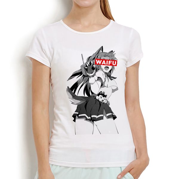 

япония аним waifu смешных кавай футболка рубашки женщины летом новый белый случайные короткий рукав ф тенниска