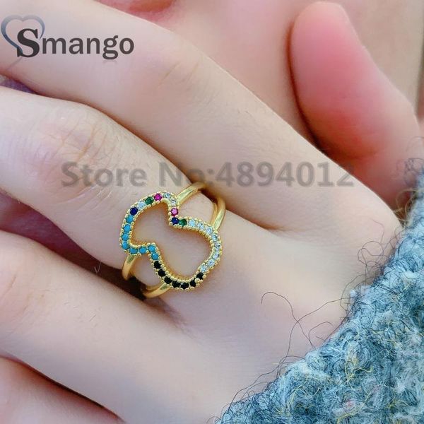 

wedding rings fashion zircon classic bear women jewelry the gift for freind, Slivery;golden