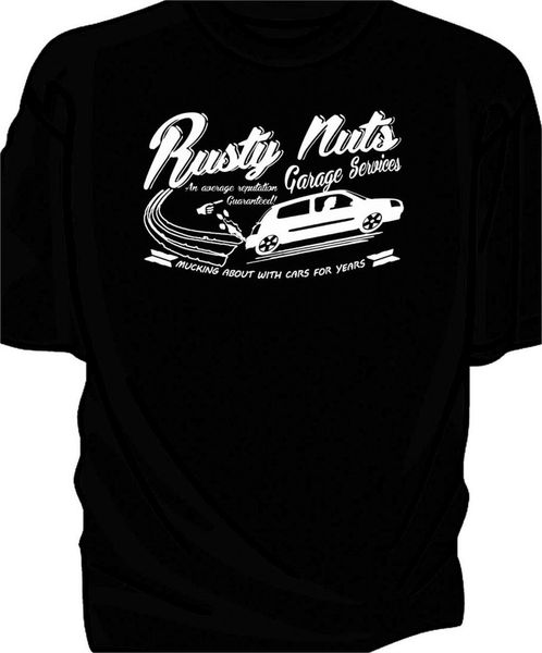 

rusty nuts garage services t-shirt. renault clio