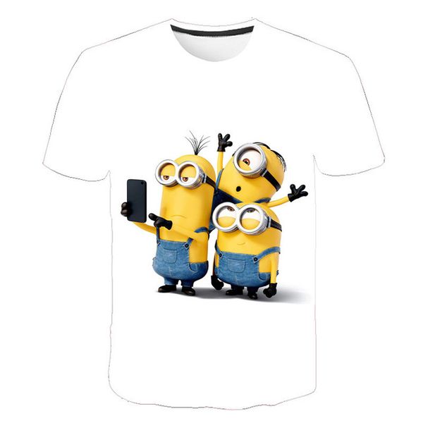 

pattern little yellow man animation cartoon cute summer 3d print shirts horror funny funny men clothing