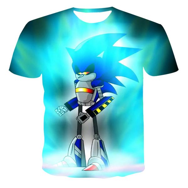 

boys cartoon sonic hedgehog blue men baby 3d print shirts funny humor humor men clothing
