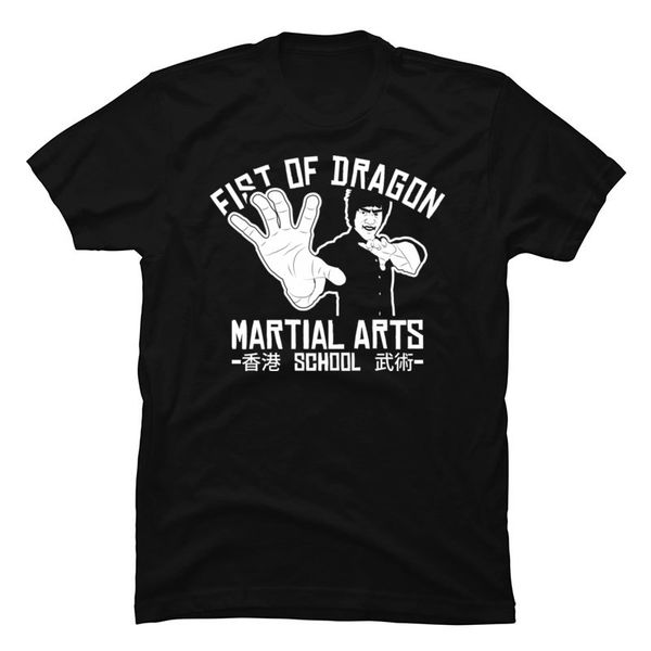 

shaolin wushu chinese kungfu tshirt fist of dragon martial arts school muay thai cool tees jujitsu bjj black t shirt mens