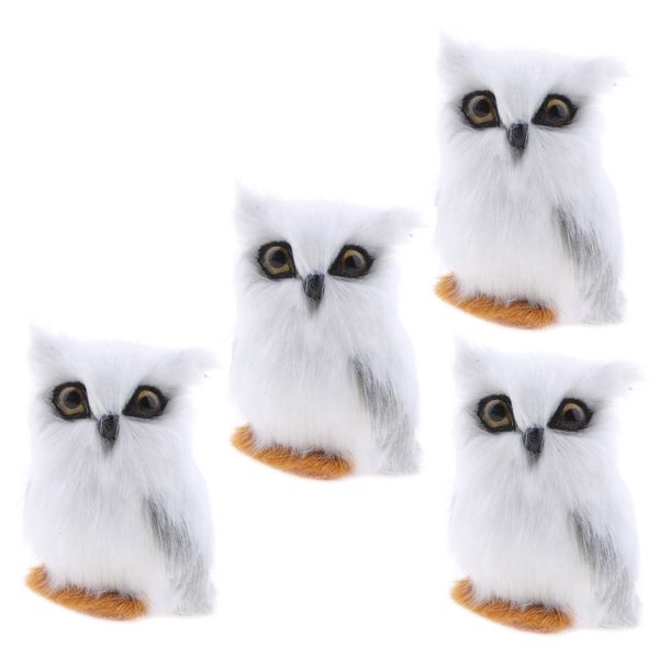 

4x/set mini simulation owl animal home decoration simulation artificial owl