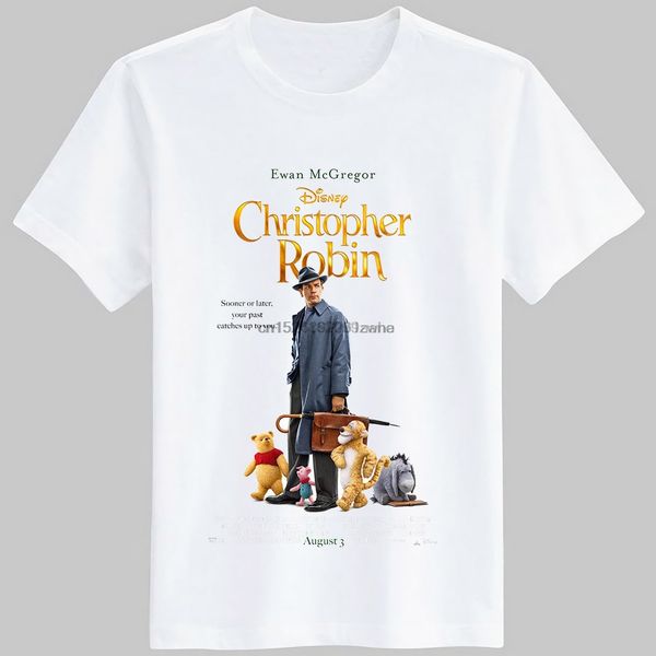 

chriser robin 2018 movie poster white t shirt size s to 2xl