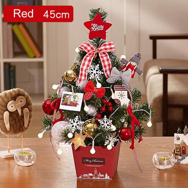 

diy artificial flocking christmas tree xmas deskdecoration with lights 45cm diy craft deskdecoration christmas ornaments