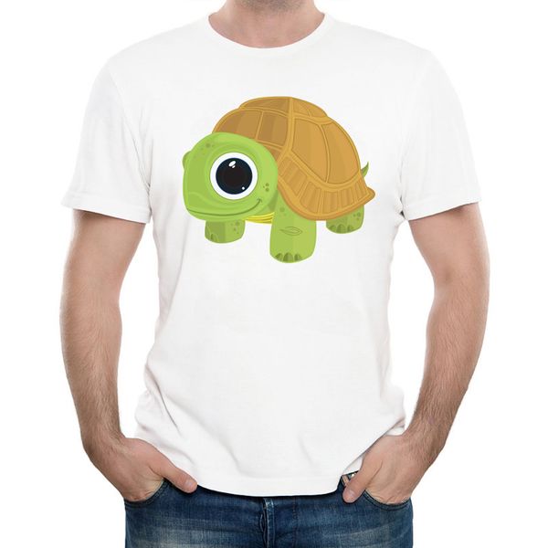 

new 2019 men's cute turtle design t shirt summer cool soft short sleeve tee