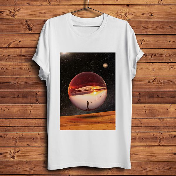

universe and life from the perspective on mars t shirt men summer new white casual homme short cool geek tshirt gift