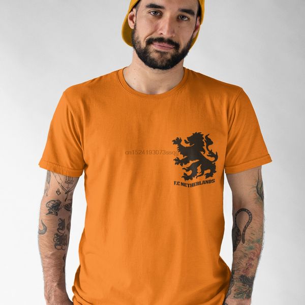 

retro netherlands football shirt mens boys holland orange t-shirt dutch tee