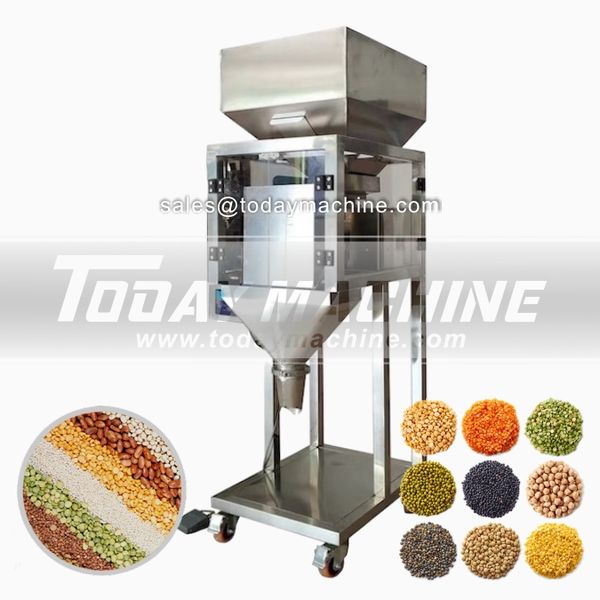 

5kg date packing machine linear bucket weigher four head weighing machine heat sealer