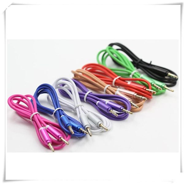 

audio auxiliary cable 3.5mm metal head aux extension male to male stereo car cord jack for smart phone pc mp3 headphone speaker