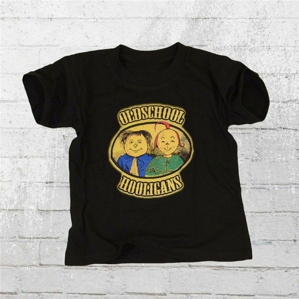

funshirt kinder t-shirt oldschool hooligans schwarz humorous tee shirt