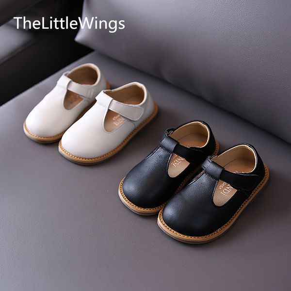 

girls' shoes genuine leather simple 2020 autumn new korean children' anti slip shoes 1-3-6 years old super soft and comfortable, Black;grey