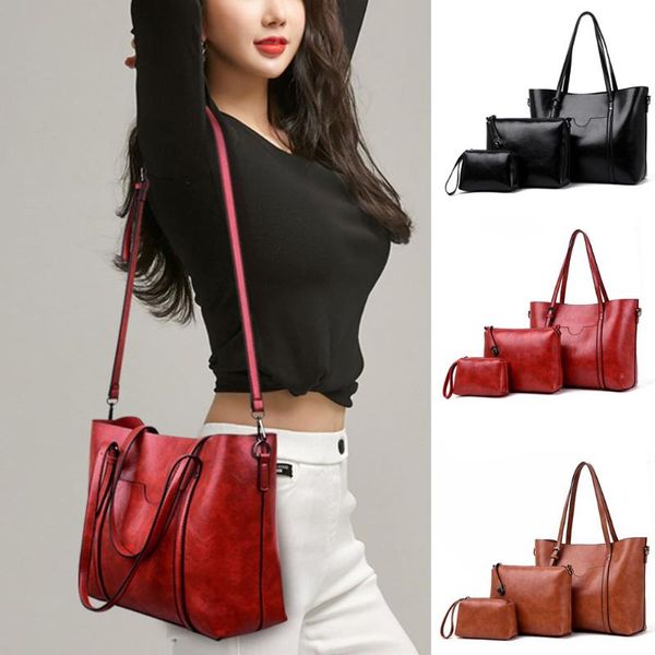 

3pcs luxury handbags women bags designer fashion women bag pattern solid ladies messenger bags for 2020 bolsa feminina