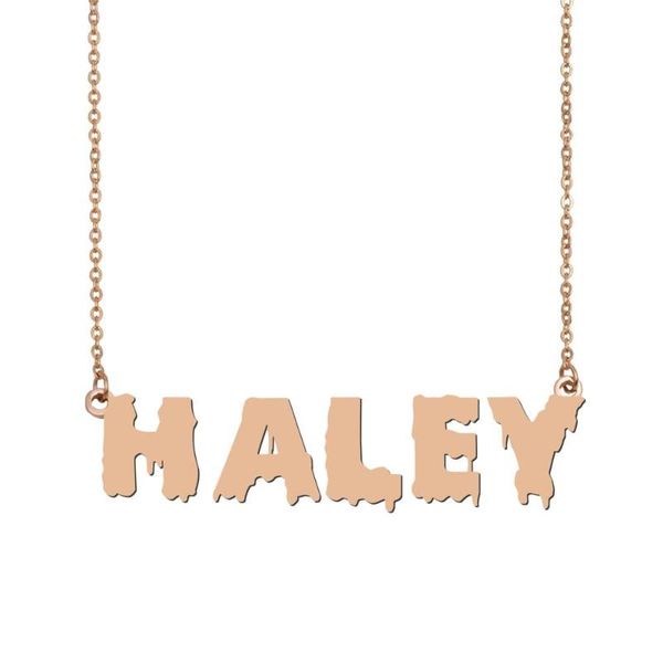 

pendant necklaces haley name necklace , cool bloody art for halloween and santa's day jewelry gift kids boys girls, Silver