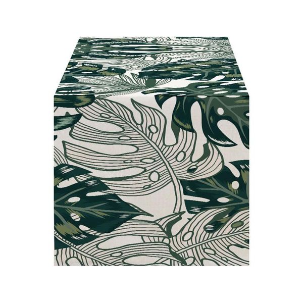 

european folk style linen flower print table runner bed flag home tea table cloth tablecloth kitchen supplies