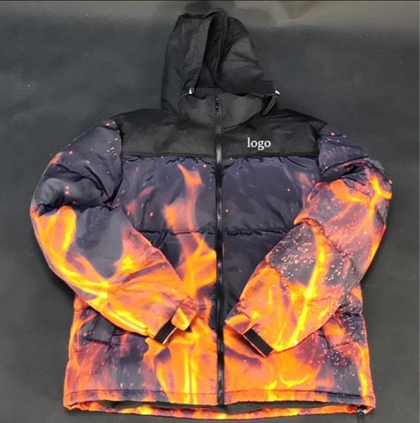 

2020 red flame mens down jacket coat thicken warm outer down jacket m-xxl, Black