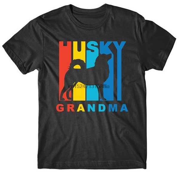 

retro style husky grandma dog grandparent t-shirt