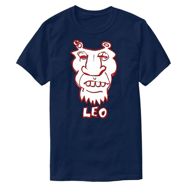 

knitted customized leo t shirt for men humorous gray solid color leisure t-shirts short-sleeve camisas shirt high quality