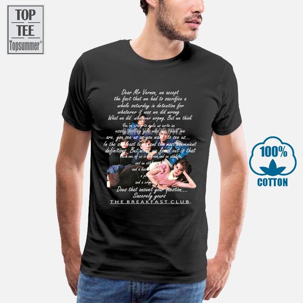 

t shirt o neck fashion casual print t shirt breakfast club letter black men's short sleeve t shirt