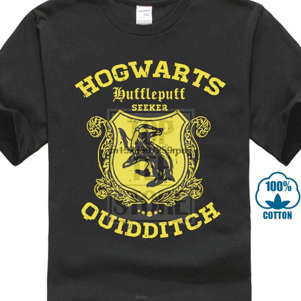 

рубашки с коротким рукавом лето новизна hufflepuff квиддич футболка смешной mens взрослых хлопок tee размеры s 5xl