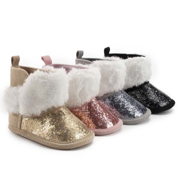 

baby girl boy snow boots winter boots половина infant k мягкая донная обувь, Black;grey