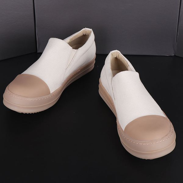 

men's trendy set of feet pedal lazy white shoes new list men and women couples casual low-trend leather casual shoes, Black;white