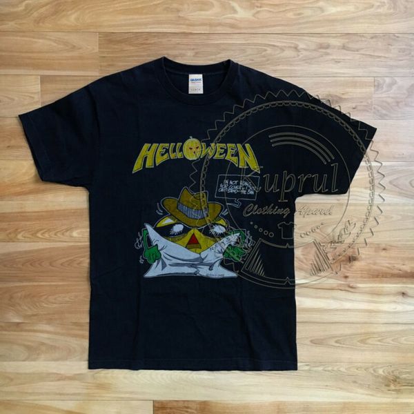 

helloween shirt vtg tshirt 1988 pumpkins fly tour concert tee 1980s reprint