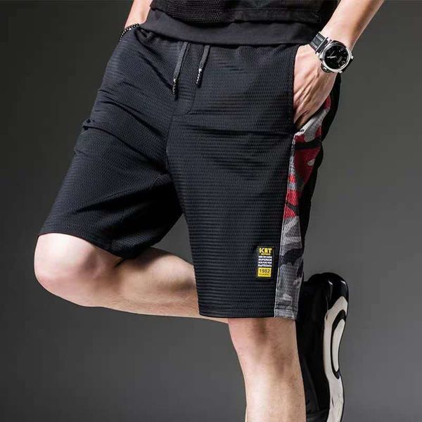 

summer men's shorts sports casual quick-drying camouflage loose ice silk mesh for outer wear beach pants shorts beach pants g0bfx, Blue