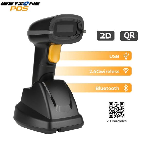 

scanners issyzonepos i2dbc038 three in one 1d 2d barcode scanner bluetooth 2.g wireless qr code reader support usb-com spp mode