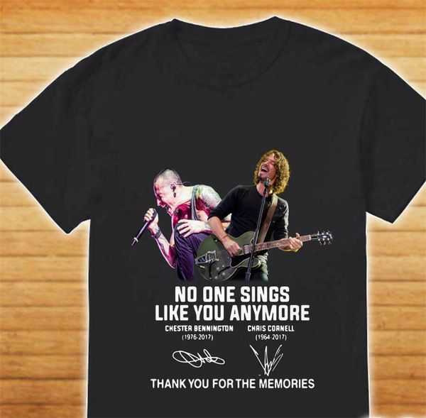 

chester bennington - chris cornell no one sings like you anymore signature shirt light tee shirt