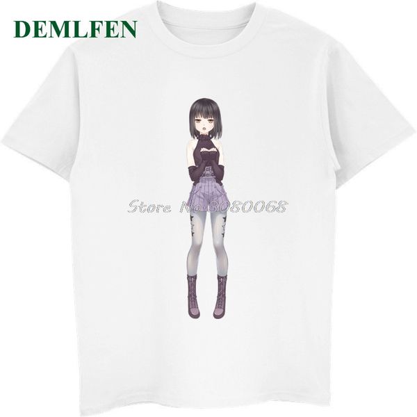 

new anime girl print t-shirt summer cartoon design t shirt men's short sleeve o-neck cotton shirt cool tees