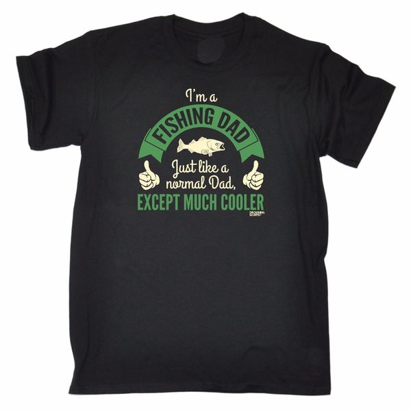 

summer tees cotton clothing t-shirt fisher dad normal except cooler men's drowning worms t shirt
