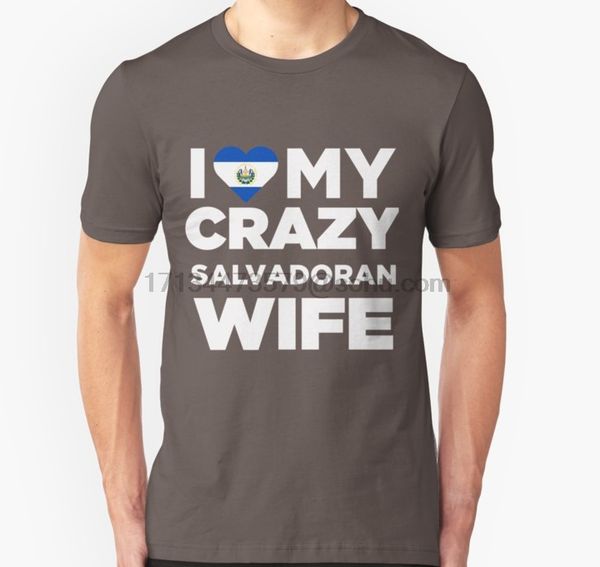 

для мужчин майка с коротким рукавом i love my сумасшедшая el сальвадорский жена сальвадор футболка футболка женщины футболки тройник вершины