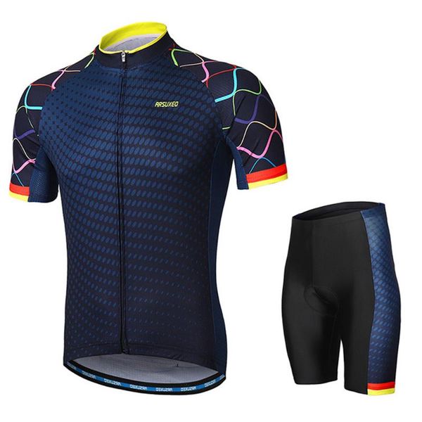 

2020 new cycling jersey set men summer mountain bike clothing pro bicycle cycling jersey sportswear suit maillot ropa ciclismo, Black;blue