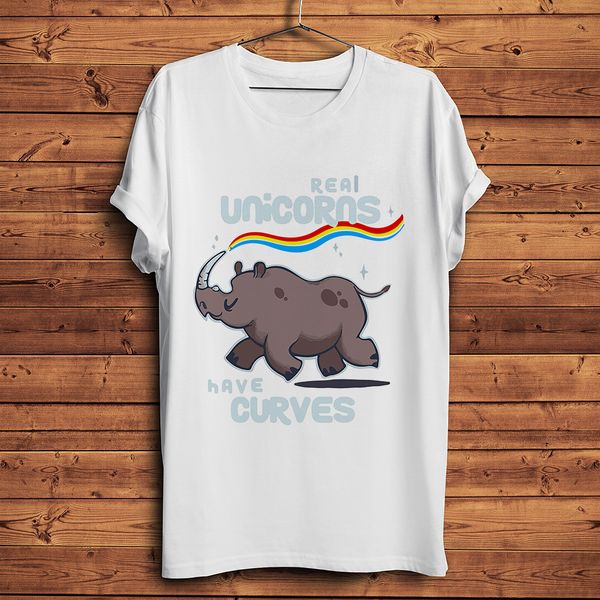 

cute real unicorn rhinoceros t-shirt homme summer short sleeve t shirt men white hipster casual tshirt streetwear