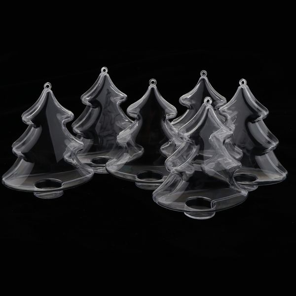 

12pcs акриловые рождественская елка candy box gift box christmas party gift благоприятная