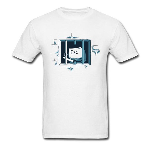 

esc escape men funny clothes summer cotton t-shirt black t shirt novelty computer designer geek student tee shirts
