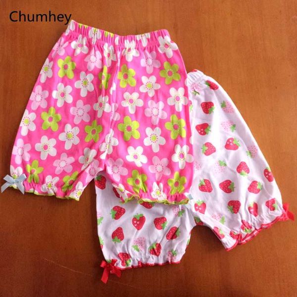 

chumhey 2 pcs baby shorts summer 100% cotton kwaii flowers strawberry babe girls short pants soft toddler clothing kids clothes, Blue