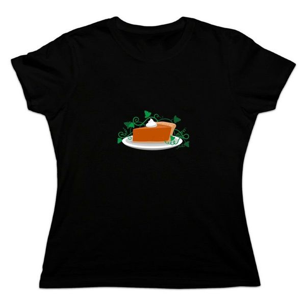 

pumpkin pie women's novelty t-shirt popular tagless tee shirt