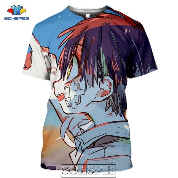 

3d anime toilet-bound jibaku shounen hanako-kun men 3d print shirts horror hippie funny men clothing