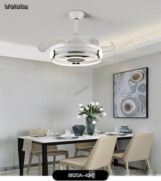 

ceiling fan light integrated dual-use nordic modern mute remote control dining room bedroom fan cd50 w07