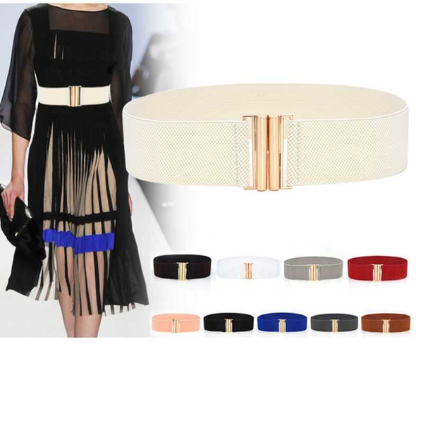 

6см ширина эластичный пояс для ремни женские юбки нет пряжка stretch, Black;brown