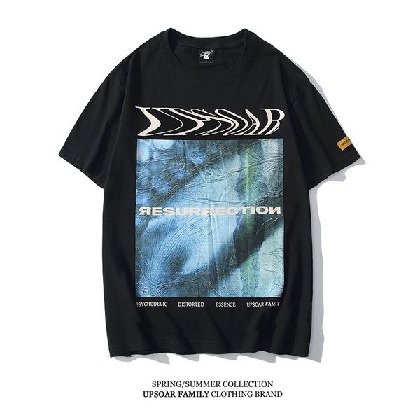 

upsoar men's t-shirts hip hop 100% cotton street wear t-shirts black and white fashion printed t-shirts size s-2xl, White;black