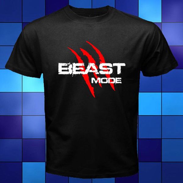 

beast mode claws logo *marshawn lynch black t-shirt size s m l xl 2xl 3xl short sleeve sale cotton t shirt