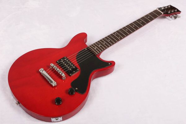 

custom made red electric guitar soild body guitar black pickups china made guitars ing