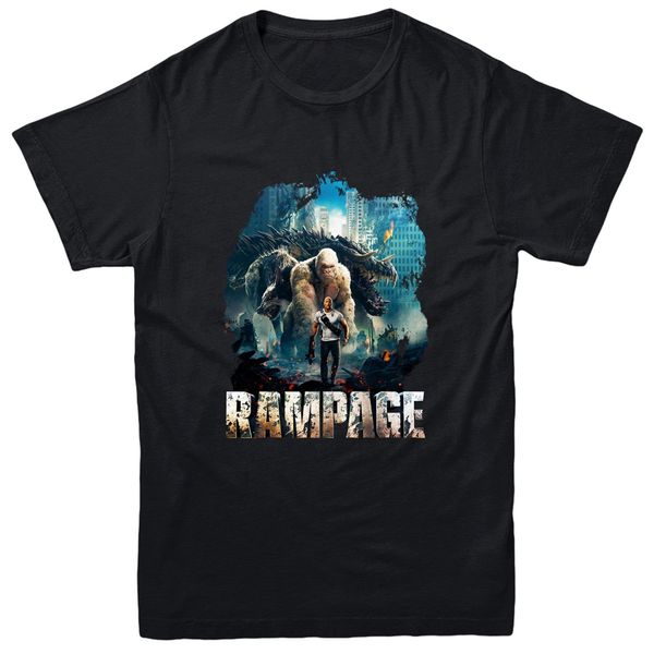 

rampage t-shirt the rock science fiction film inspired tee printed tee shirt