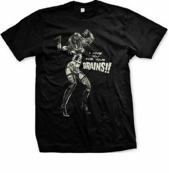 

zombie i love you for your brains mens tshirt chick scary апокалипсис gothic fun